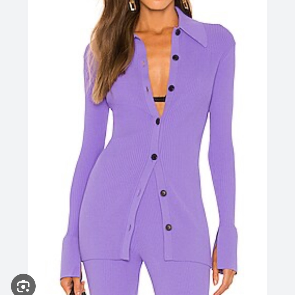 ALC Eleanor Cardigan Sweater Top Amethyst Purple Pristine XS